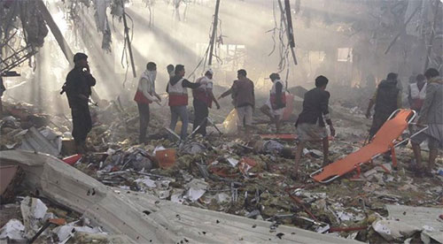 masacre saudí en Sanaá